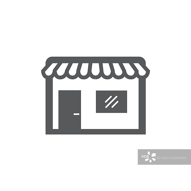白色背景上的商店图标图片素材