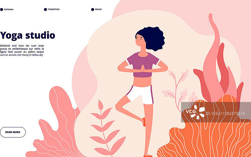 瑜伽主题页冥想女性banner图片素材