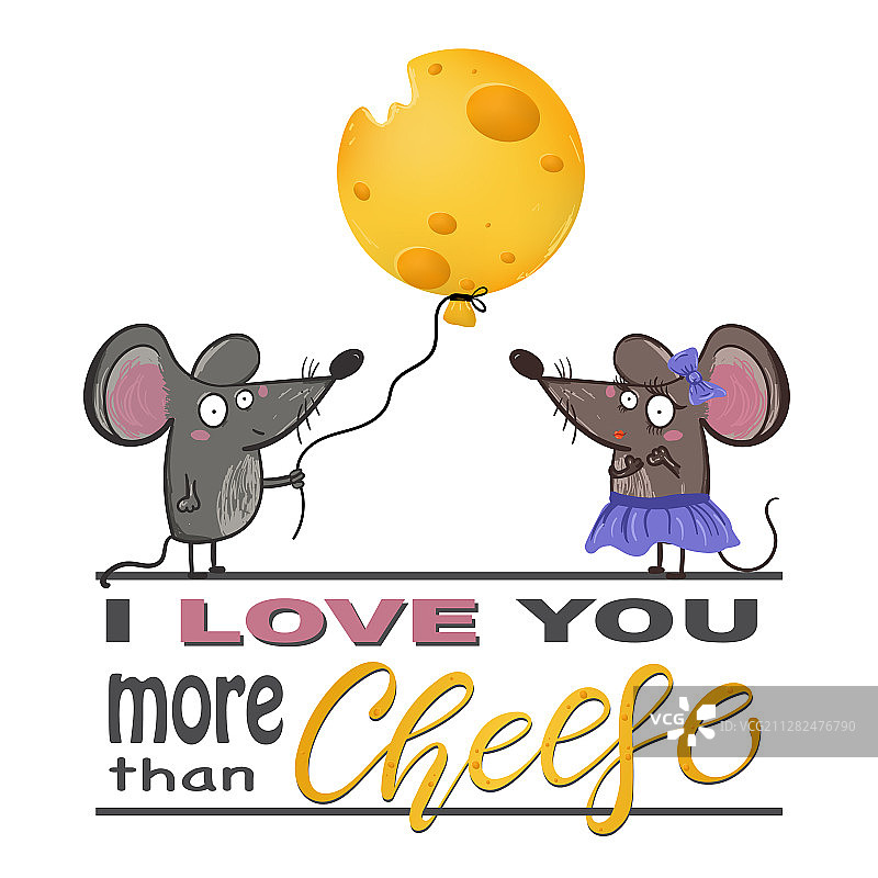 我爱你胜过奶酪可爱老鼠和奶酪图片素材
