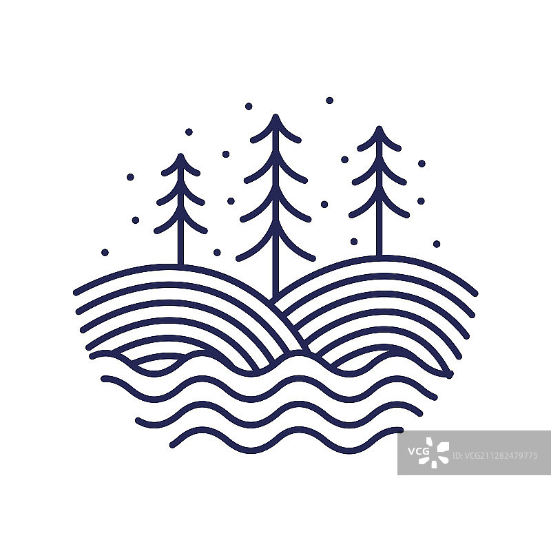 单线风景图片素材