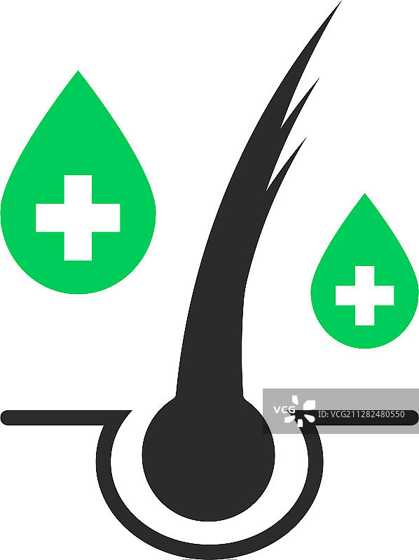 护理分叉发梢的简约logo图片素材