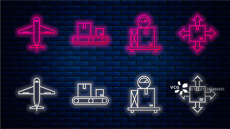 带纸板箱秤的传送带线路图片素材