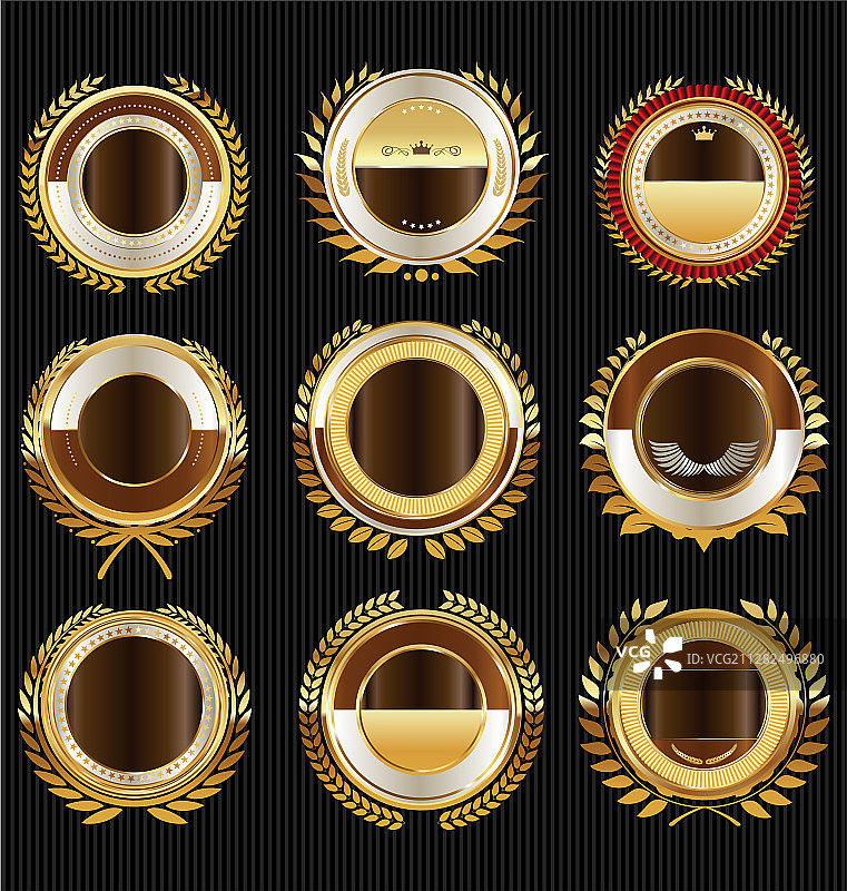 复古金色标签合集11图片素材