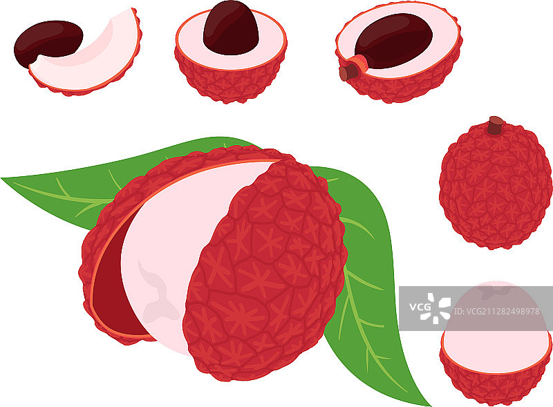 荔枝图标2.5D风格图片素材