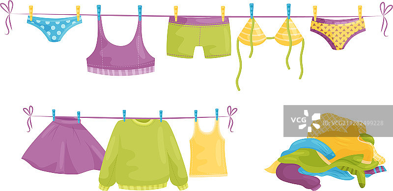 盆中的衣物图片素材