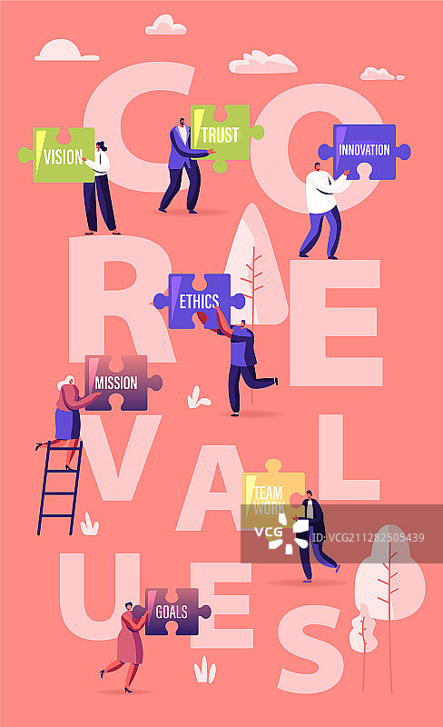 核心价值观概念：微型男女图片素材