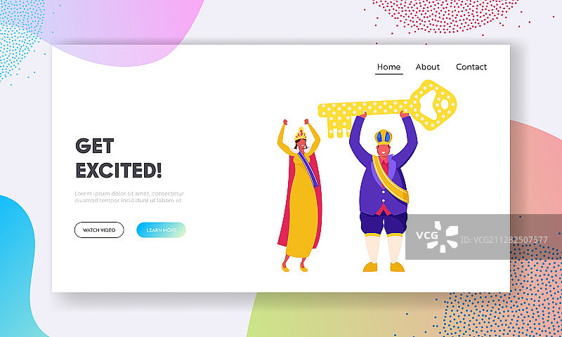 里约狂欢节：手持金色钥匙的国王图片素材