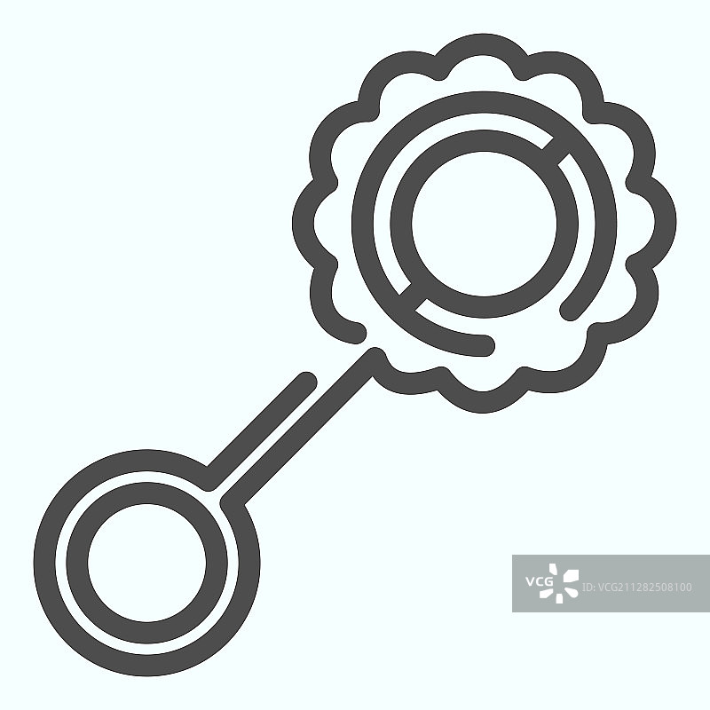 玩具摇铃线条图标图片素材