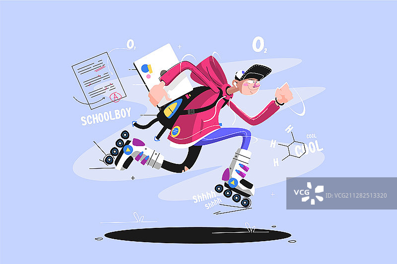 穿运动服 holding 笔记本电脑的轮滑男人图片素材