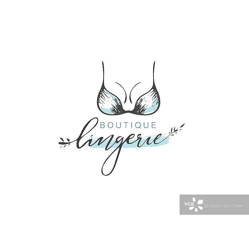 女士内衣主题标志与字母图片素材