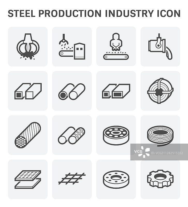 钢铁生产图标图片素材