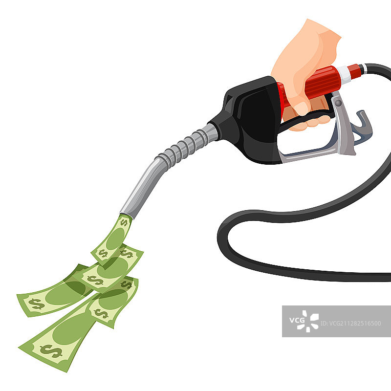 汽油泵燃油费用概念图片素材