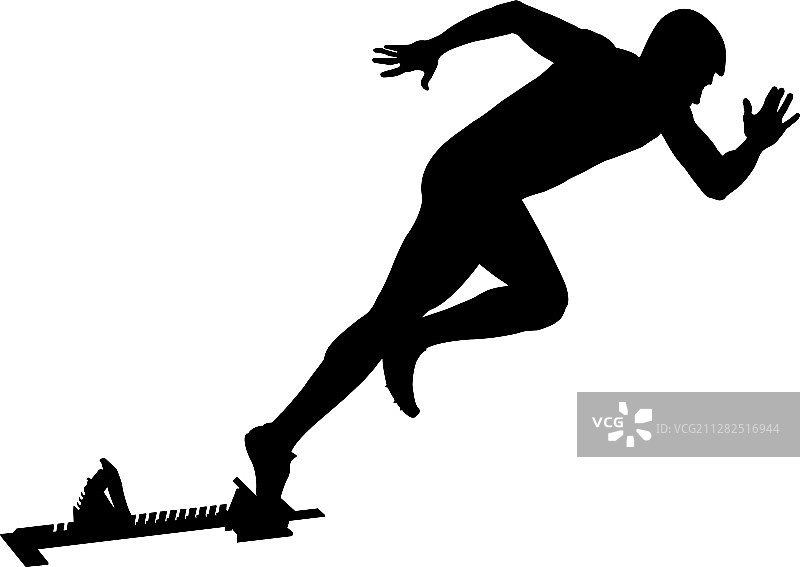 运动员跑步者开始冲刺图片素材