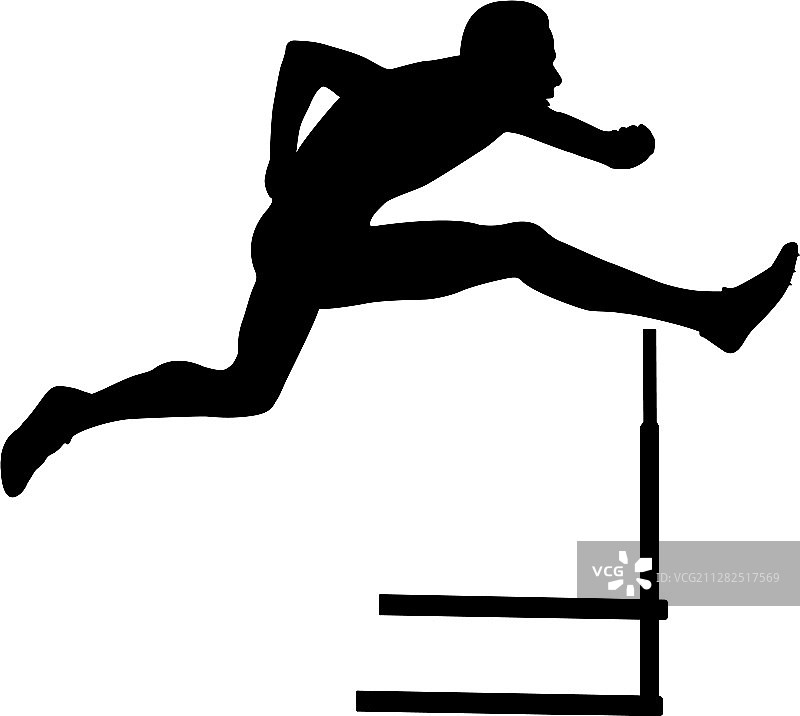 跨栏赛跑运动员图片素材