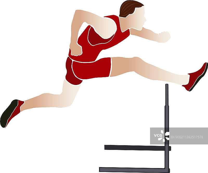 跨栏运动员图片素材