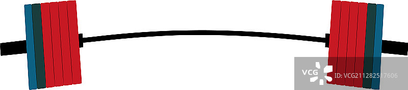 彩色剪影杠铃图片素材