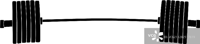 带杠铃片的运动杠铃图片素材