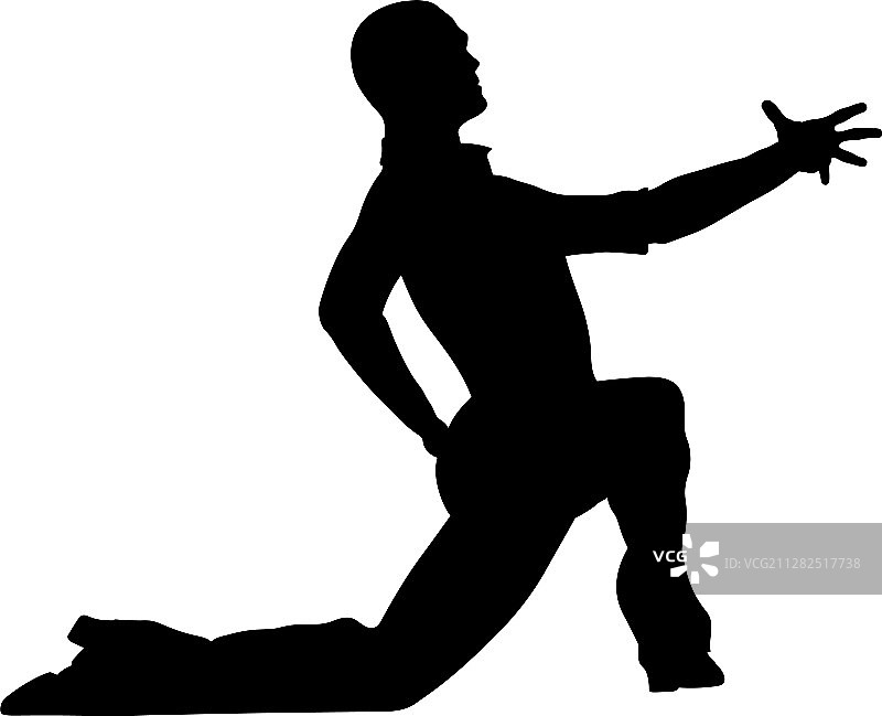 男人舞者舞蹈姿势图片素材