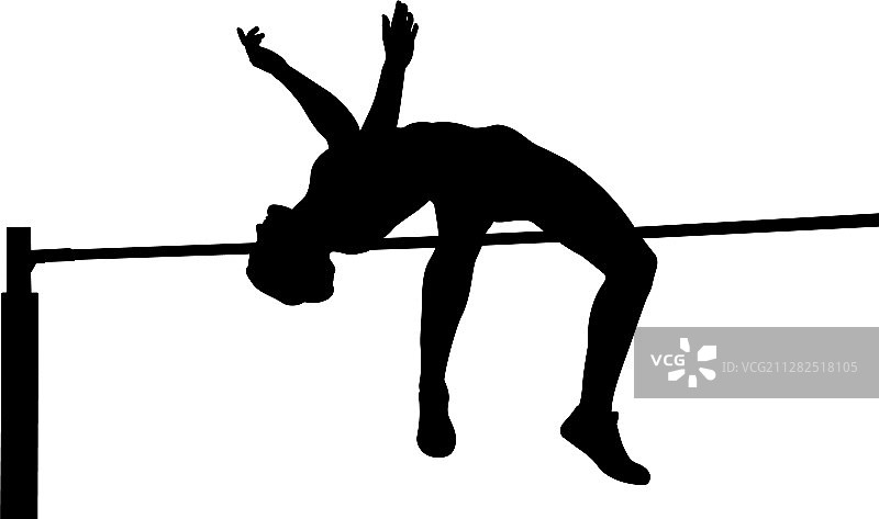 女子跳高运动员图片素材