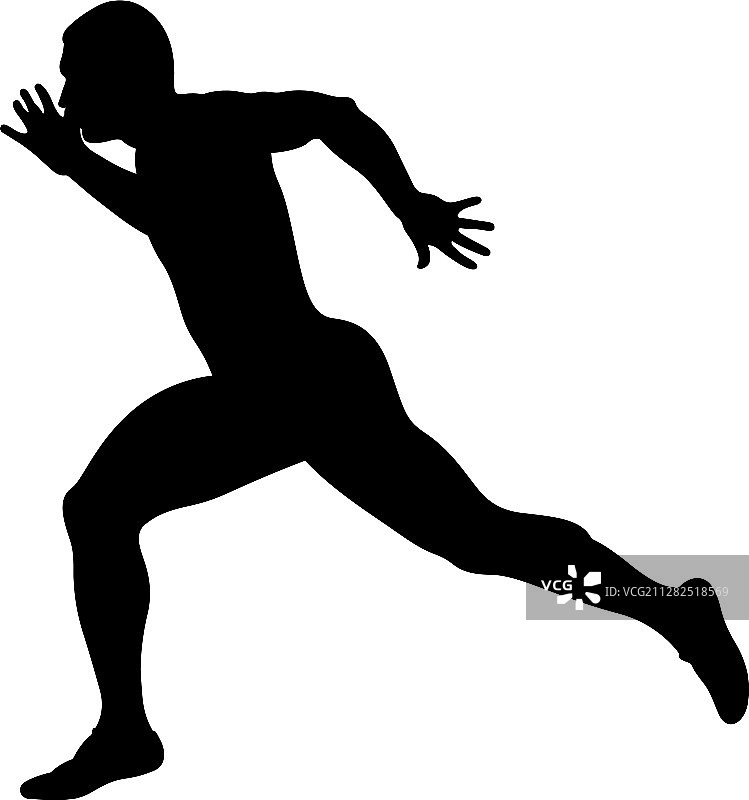 终点线赛跑短跑运动员图片素材