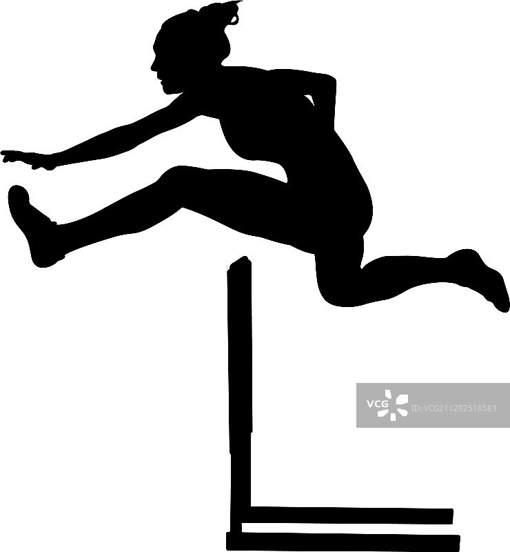 100米跨栏女选手图片素材