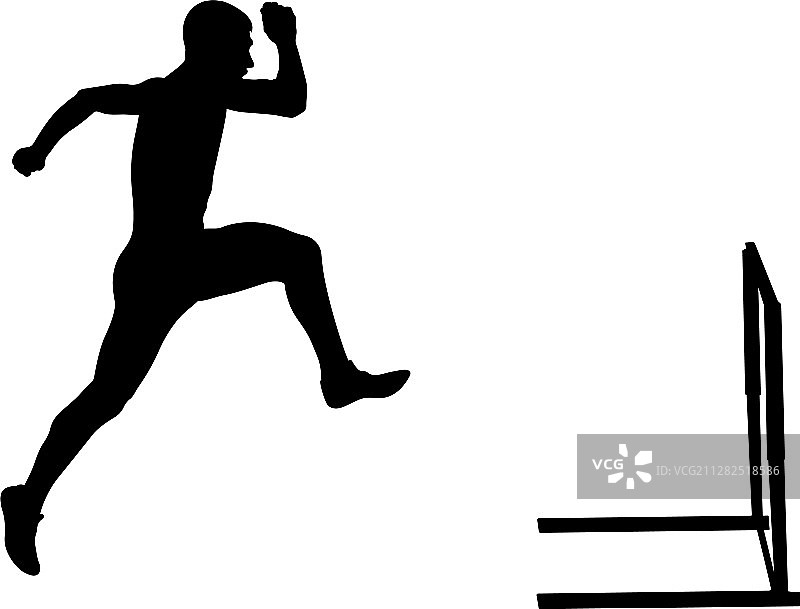 男子110米跨栏跑图片素材