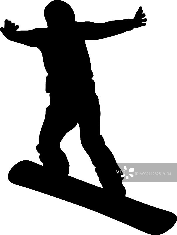 滑雪板跳跃的运动员图片素材