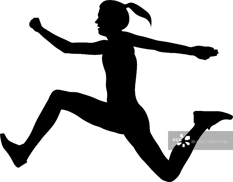 女子三级跳远运动员图片素材