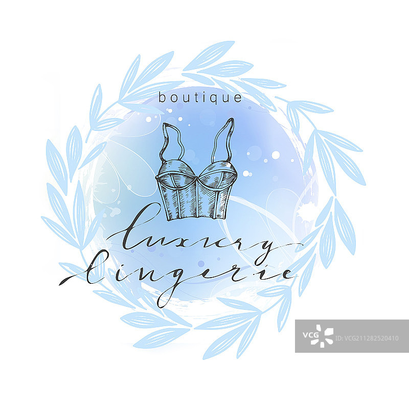 女士内衣主题标志与字母图片素材