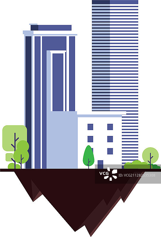 公寓和办公楼城市景观图片素材