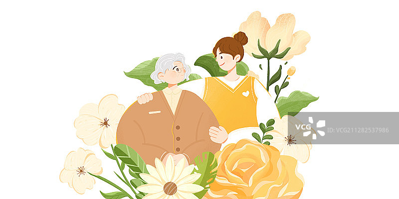 母亲节插画图片素材