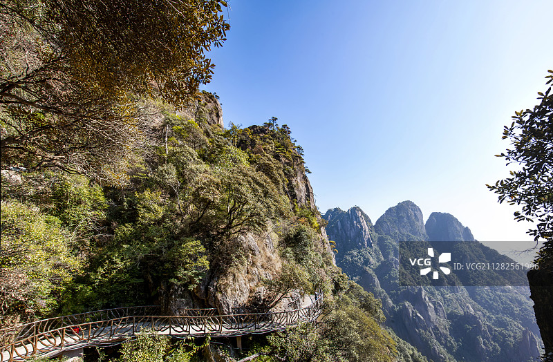 江西上饶三清山西海岸峡谷栈道图片素材