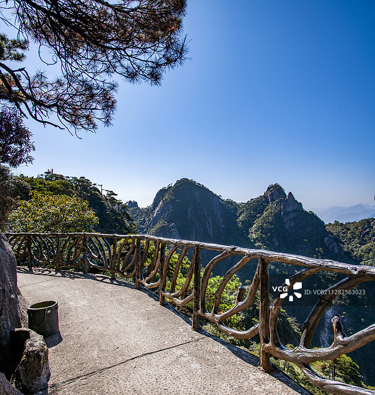 江西上饶三清山西海岸峡谷栈道图片素材
