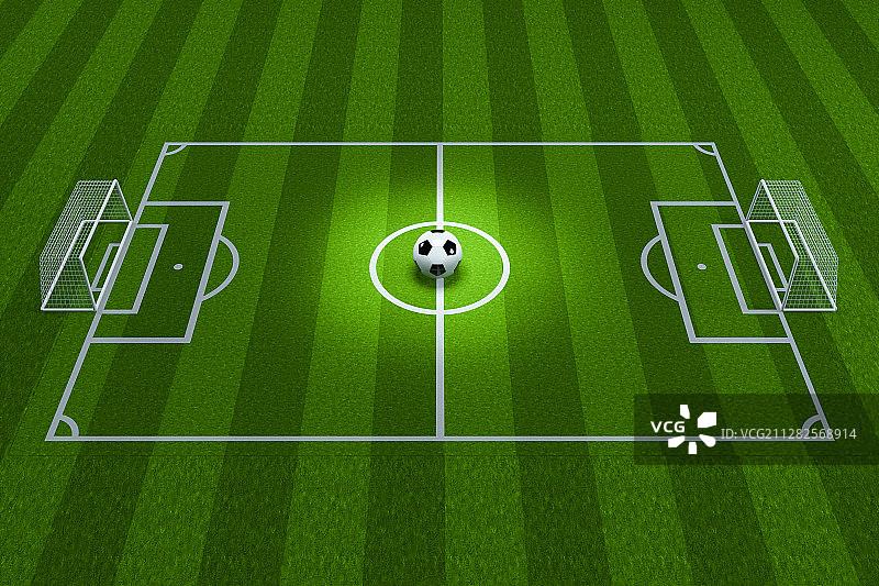 足球赛场 3D渲染图片素材