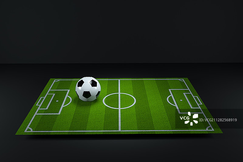 足球赛场 3D渲染图片素材