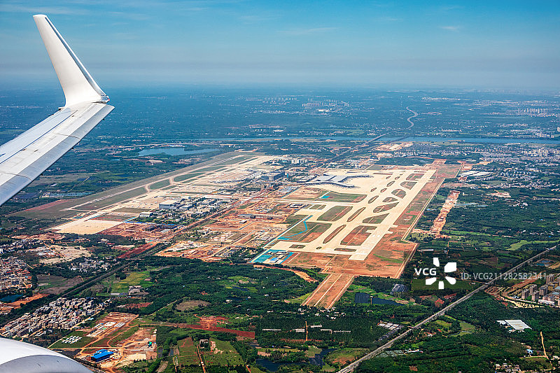 海口美兰国际机场航拍图片素材