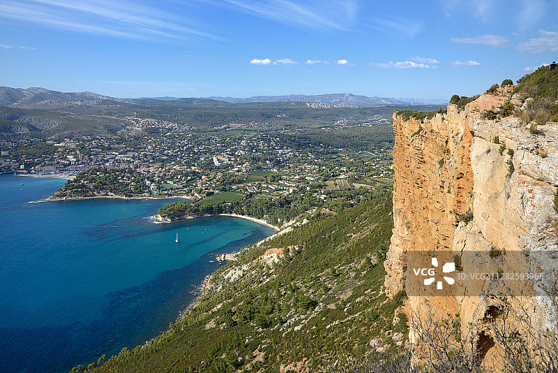 卡纳耶海岬悬崖和卡西斯普罗旺斯景色图片素材