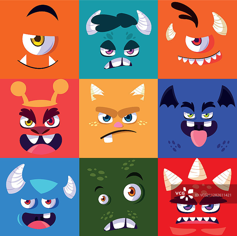 彩色外星怪物合集图片素材