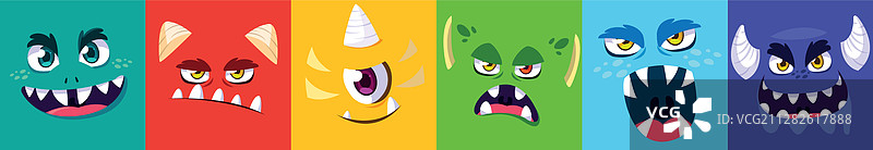 彩色外星怪物合集图片素材