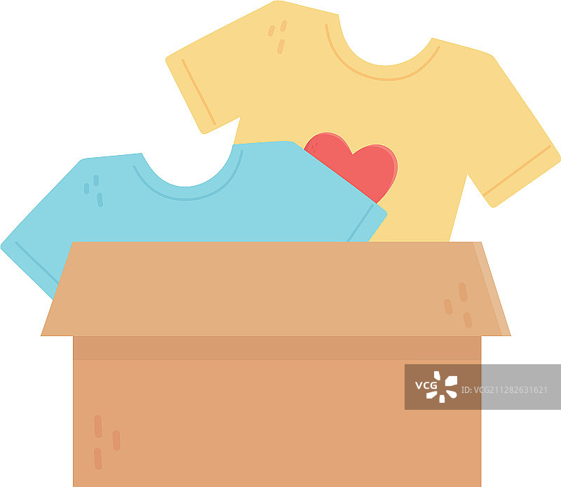 衬衫服装盒慈善捐赠概念图片素材