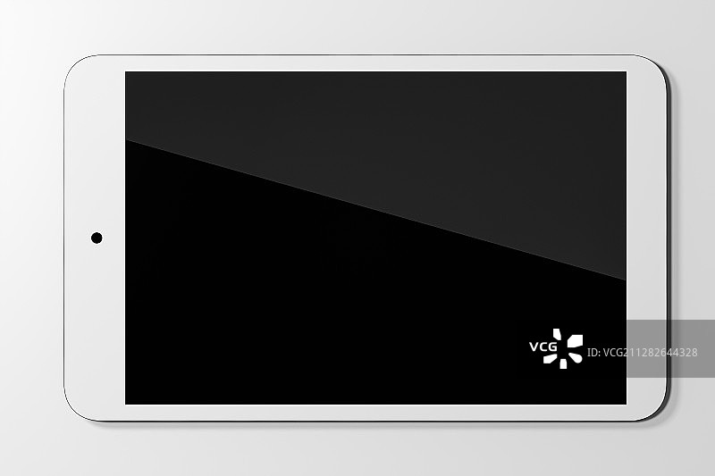 平板电脑与白色背景 3D渲染图片素材