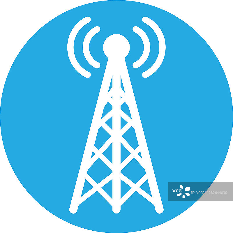 带WiFi连接信号的天线图片素材