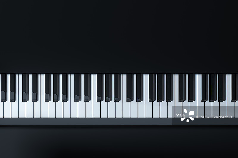 钢琴琴键 3D渲染图片素材