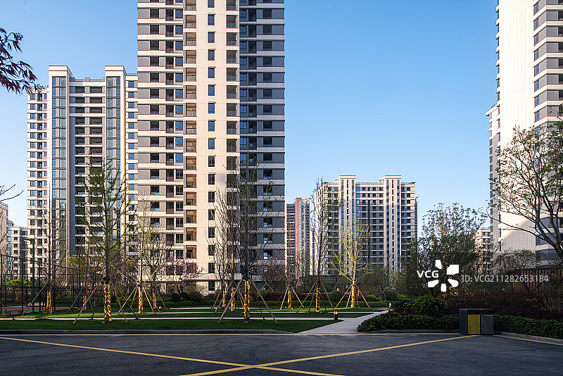 房地产楼盘居住生活小区建筑景观图片素材