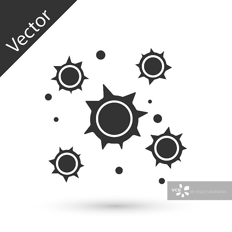 灰色细菌图标图片素材