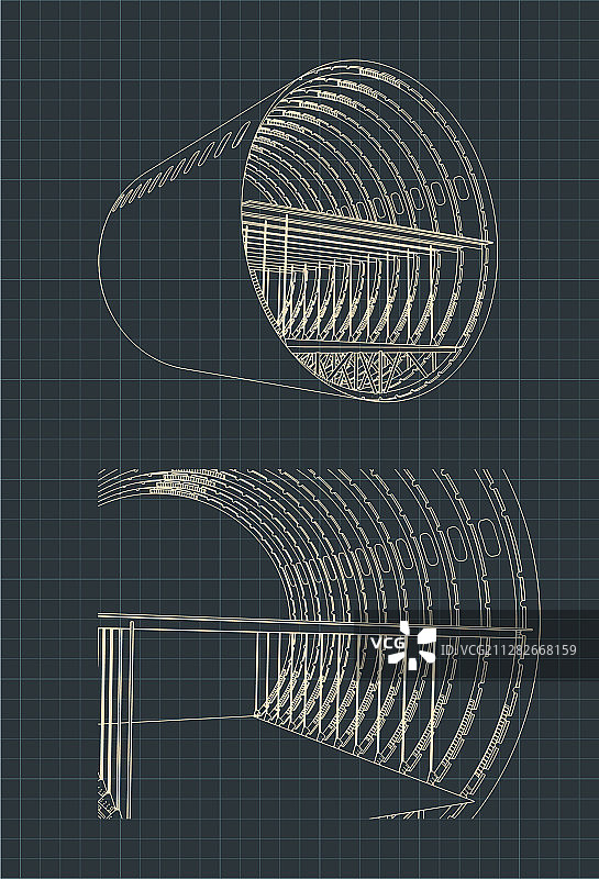 飞机机身截面蓝图图片素材