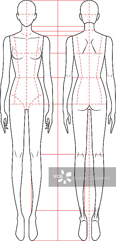 9头身时尚人物模板18图片素材