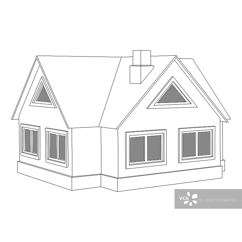 私人小屋轮廓图图片素材