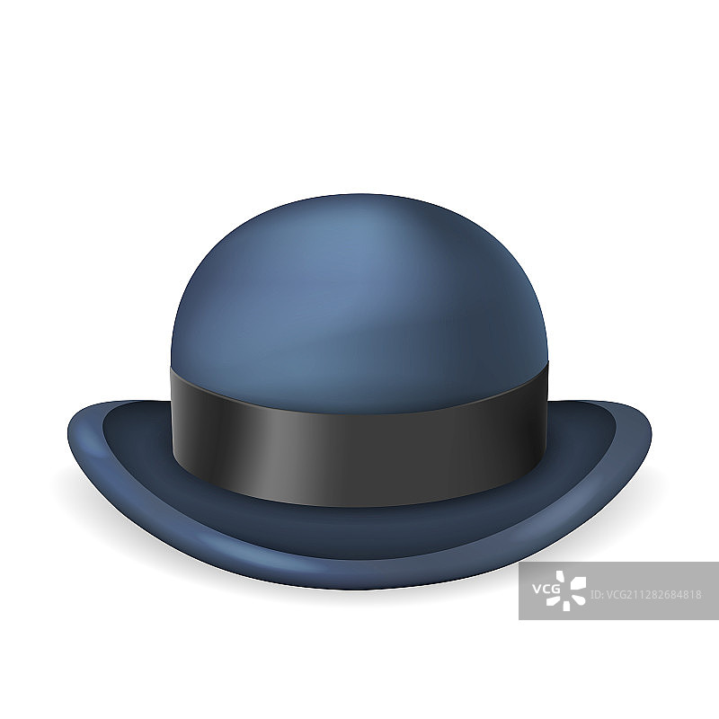 3D复古绅士圆顶礼帽设计图片素材