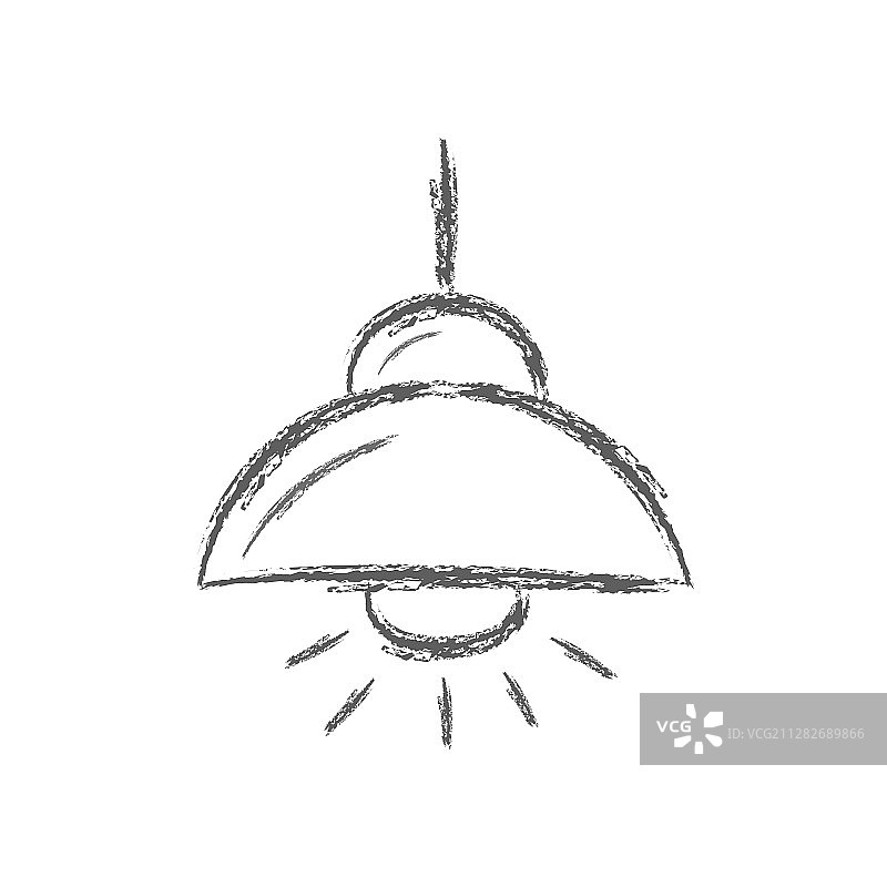 带有灯的铅笔素描灯罩图片素材